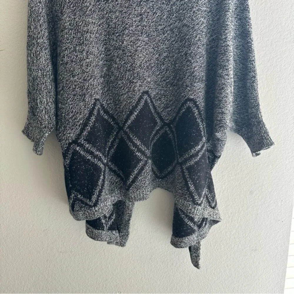 Madewell All Angles Open Front Sweater Gray Drapey Oversized Boho Size M/L